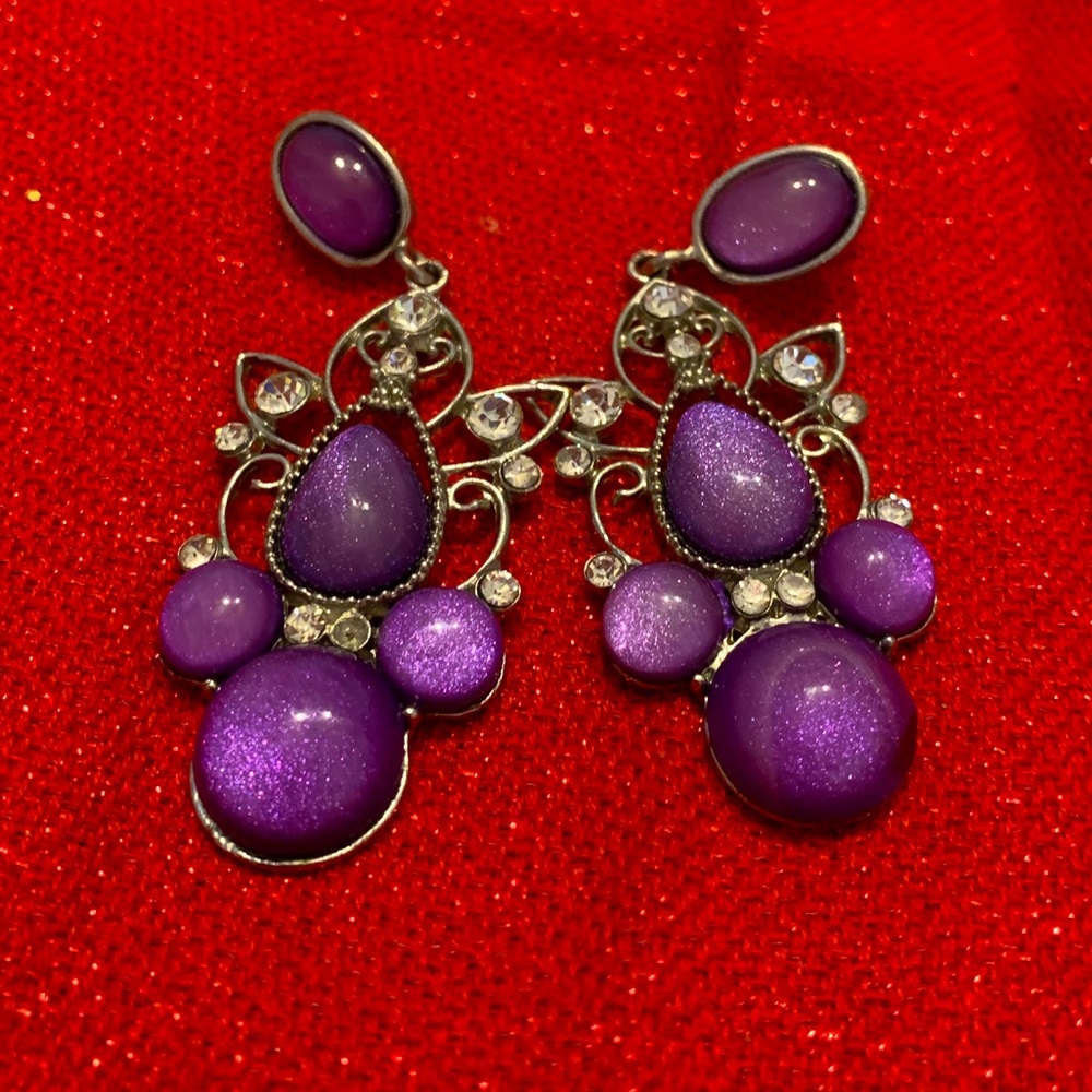 Royal purple earrings